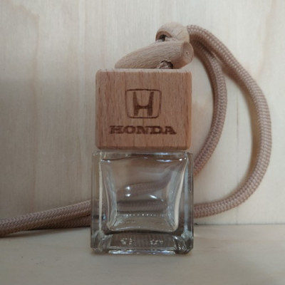 Стеклянный флакон с деревянной крышкой для автомобильного ароматизатора с логотипом Honda